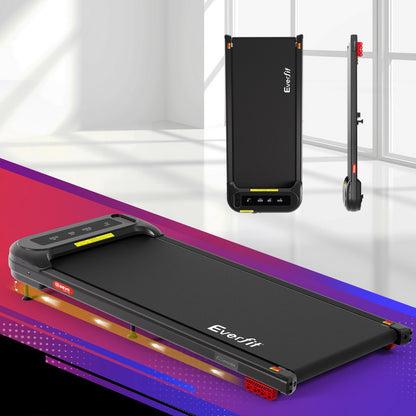 Everfit Treadmill Electric Walking Pad with Incline Under Desk Home Gym Black-Sports &amp; Fitness &gt; Exercise, Gym &amp; Fitness &gt; Treadmills-PEROZ Accessories