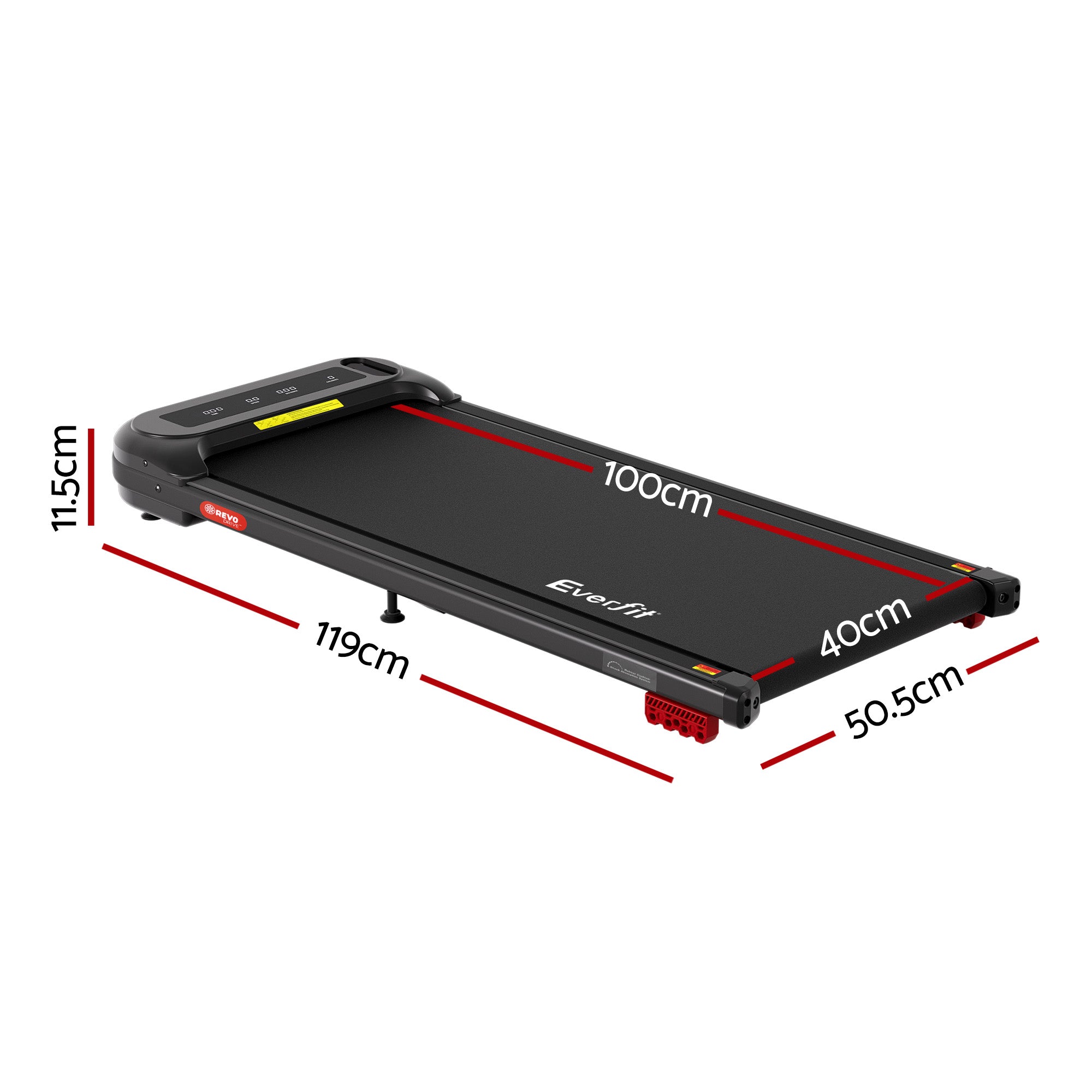 Everfit Treadmill Electric Walking Pad with Incline Under Desk Home Gym Black-Sports &amp; Fitness > Exercise, Gym &amp; Fitness > Treadmills-PEROZ Accessories