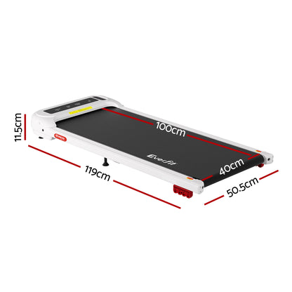 Everfit Treadmill Electric Walking Pad with Incline Under Desk Home Gym White-Sports &amp; Fitness > Exercise, Gym &amp; Fitness > Treadmills-PEROZ Accessories