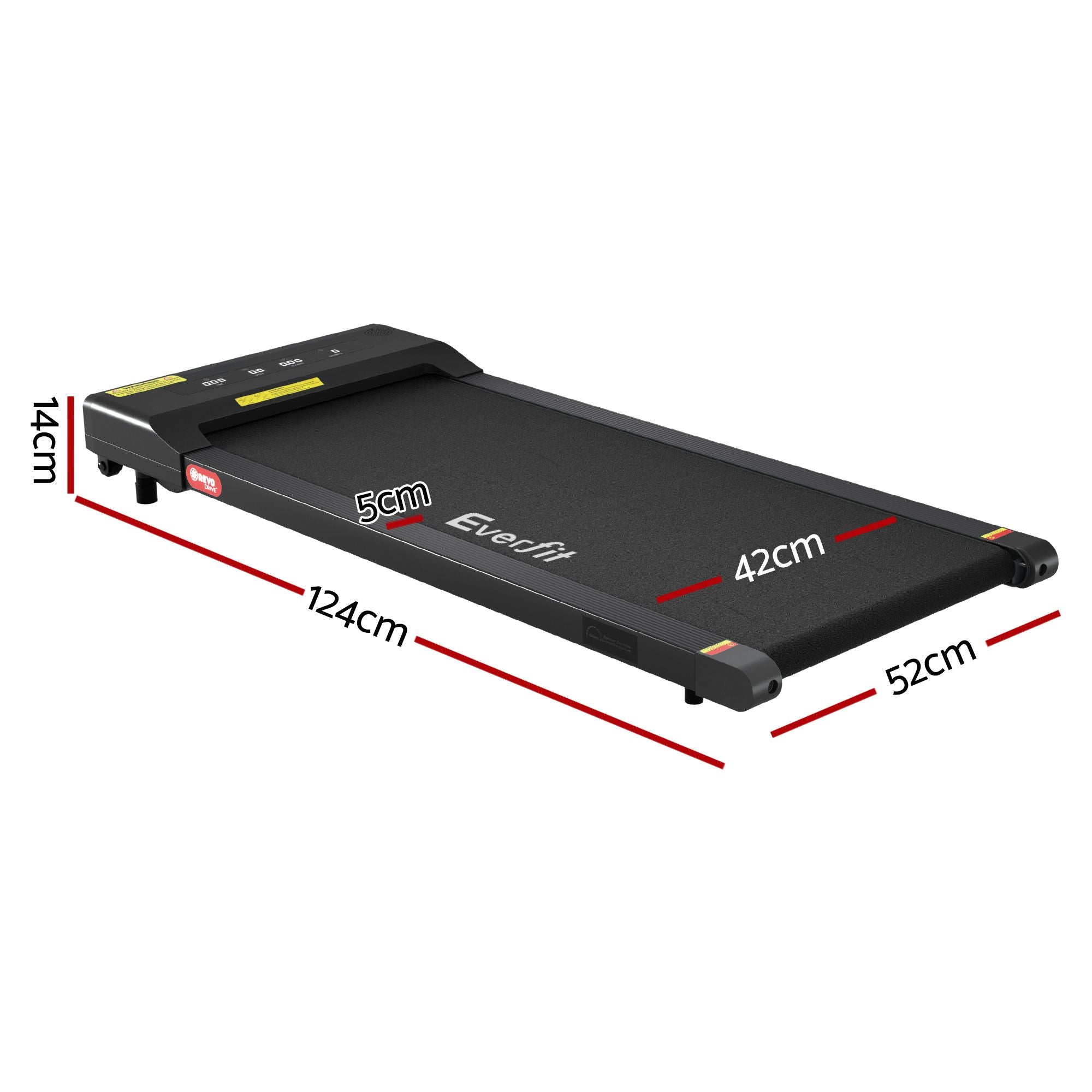 Everfit 2 in 1 Treadmill Electric Walking Pad Under Desk Home Gym Fitness 400mm Black-Walking Pad-PEROZ Accessories