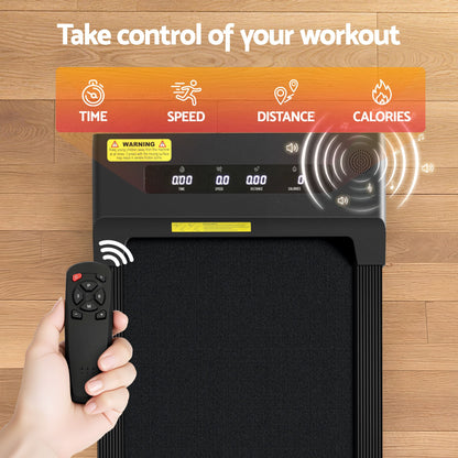 Everfit 2 in 1 Treadmill Electric Walking Pad Under Desk Home Gym Fitness 400mm Black-Walking Pad-PEROZ Accessories