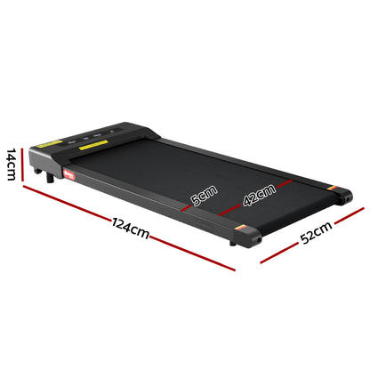 Everfit Treadmill Electric Walking Pad Under Desk Home Gym Fitness 400mm Black-Sports &amp; Fitness &gt; Exercise, Gym &amp; Fitness &gt; Treadmills-PEROZ Accessories