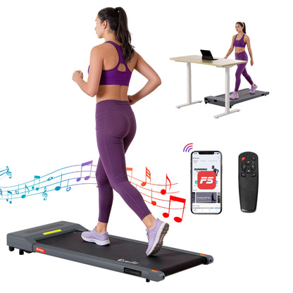 Everfit 2 in 1 Treadmill Electric Walking Pad Under Desk Home Gym Fitness 400mm Grey-Walking Pad-PEROZ Accessories