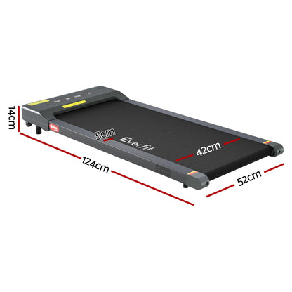 Everfit 2 in 1 Treadmill Electric Walking Pad Under Desk Home Gym Fitness 400mm Grey-Walking Pad-PEROZ Accessories