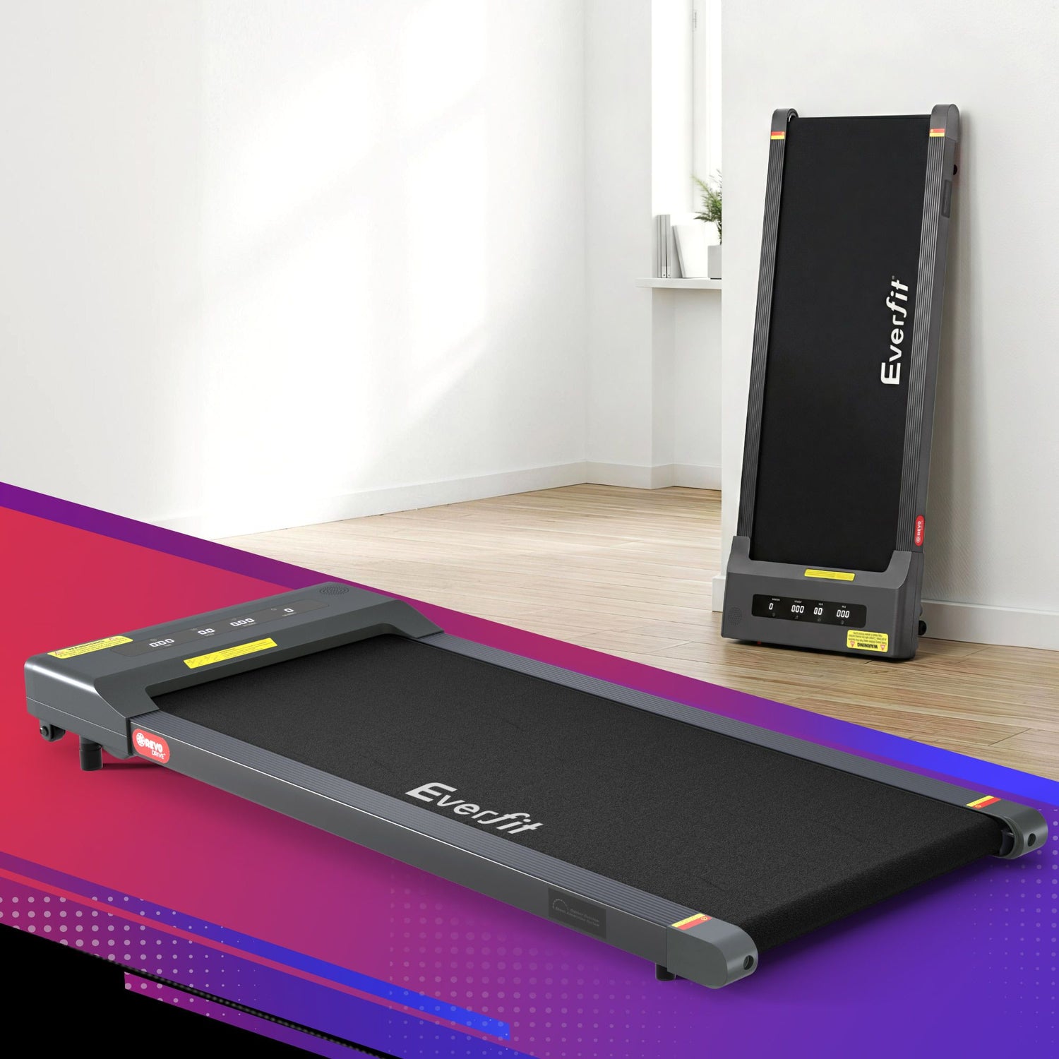 Everfit 2 in 1 Treadmill Electric Walking Pad Under Desk Home Gym Fitness 400mm Grey-Walking Pad-PEROZ Accessories