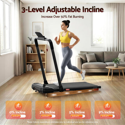 Everfit 3 in1 Treadmill Electric Walking Pad with Incline Foldable for Home Gym Black-Sports &amp; Fitness > Exercise, Gym &amp; Fitness > Treadmills-PEROZ Accessories