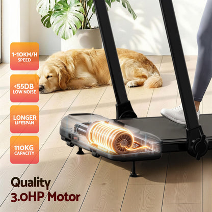Everfit 3 in1 Treadmill Electric Walking Pad with Incline Foldable for Home Gym Black-Sports &amp; Fitness > Exercise, Gym &amp; Fitness > Treadmills-PEROZ Accessories