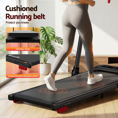 Everfit 3 in1 Treadmill Electric Walking Pad with Incline Foldable for Home Gym Black-Sports &amp; Fitness > Exercise, Gym &amp; Fitness > Treadmills-PEROZ Accessories