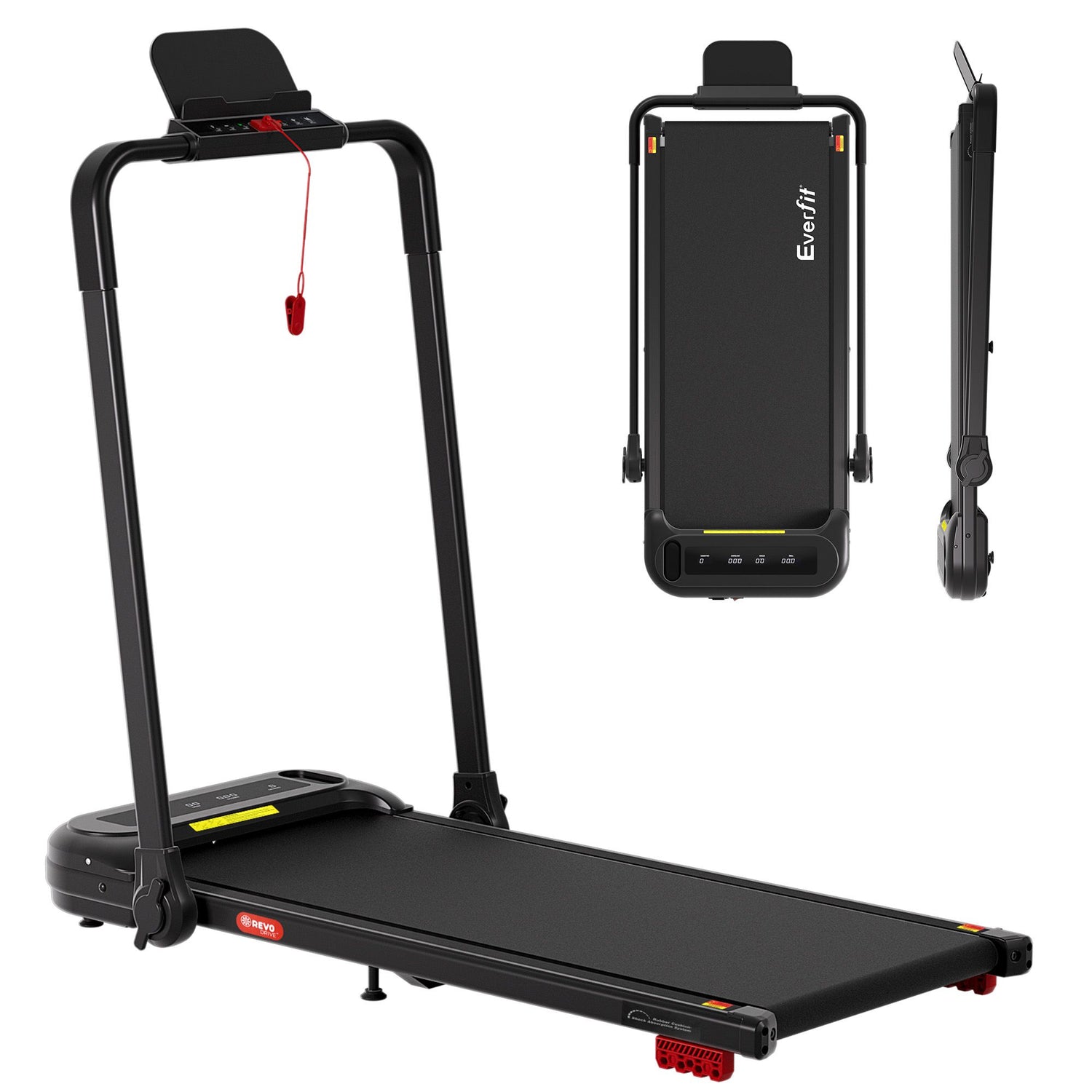 Everfit 3 in1 Treadmill Electric Walking Pad with Incline Foldable for Home Gym Black-Sports &amp; Fitness > Exercise, Gym &amp; Fitness > Treadmills-PEROZ Accessories