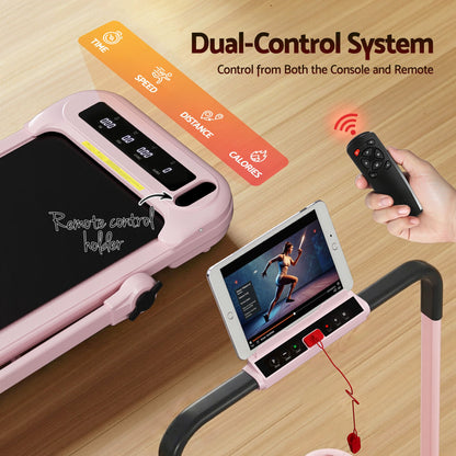 Everfit 3 in 1 Treadmill Electric Walking Pad with Incline Foldable for Home Gym Pink-Sports &amp; Fitness > Exercise, Gym &amp; Fitness > Treadmills-PEROZ Accessories