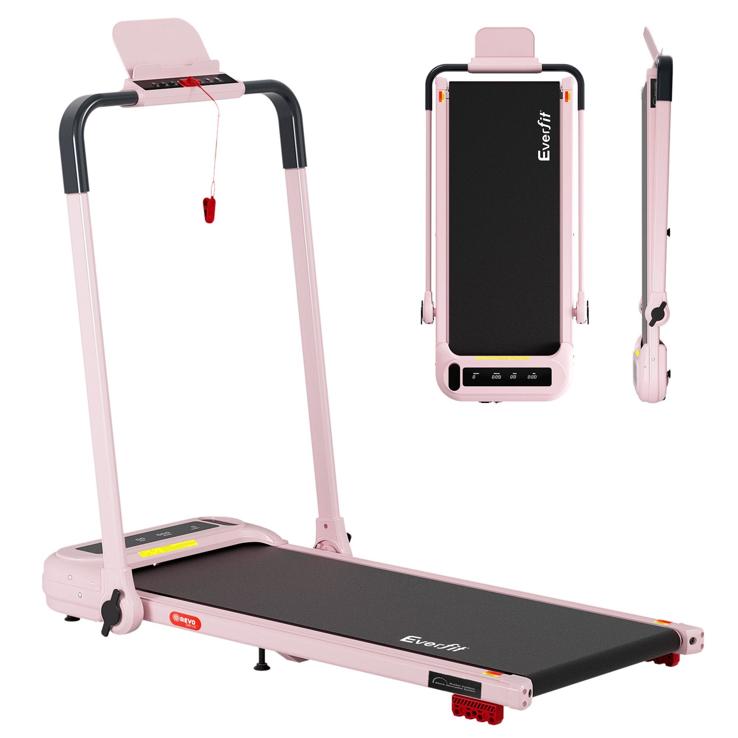 Everfit 3 in 1 Treadmill Electric Walking Pad with Incline Foldable for Home Gym Pink-Sports &amp; Fitness > Exercise, Gym &amp; Fitness > Treadmills-PEROZ Accessories
