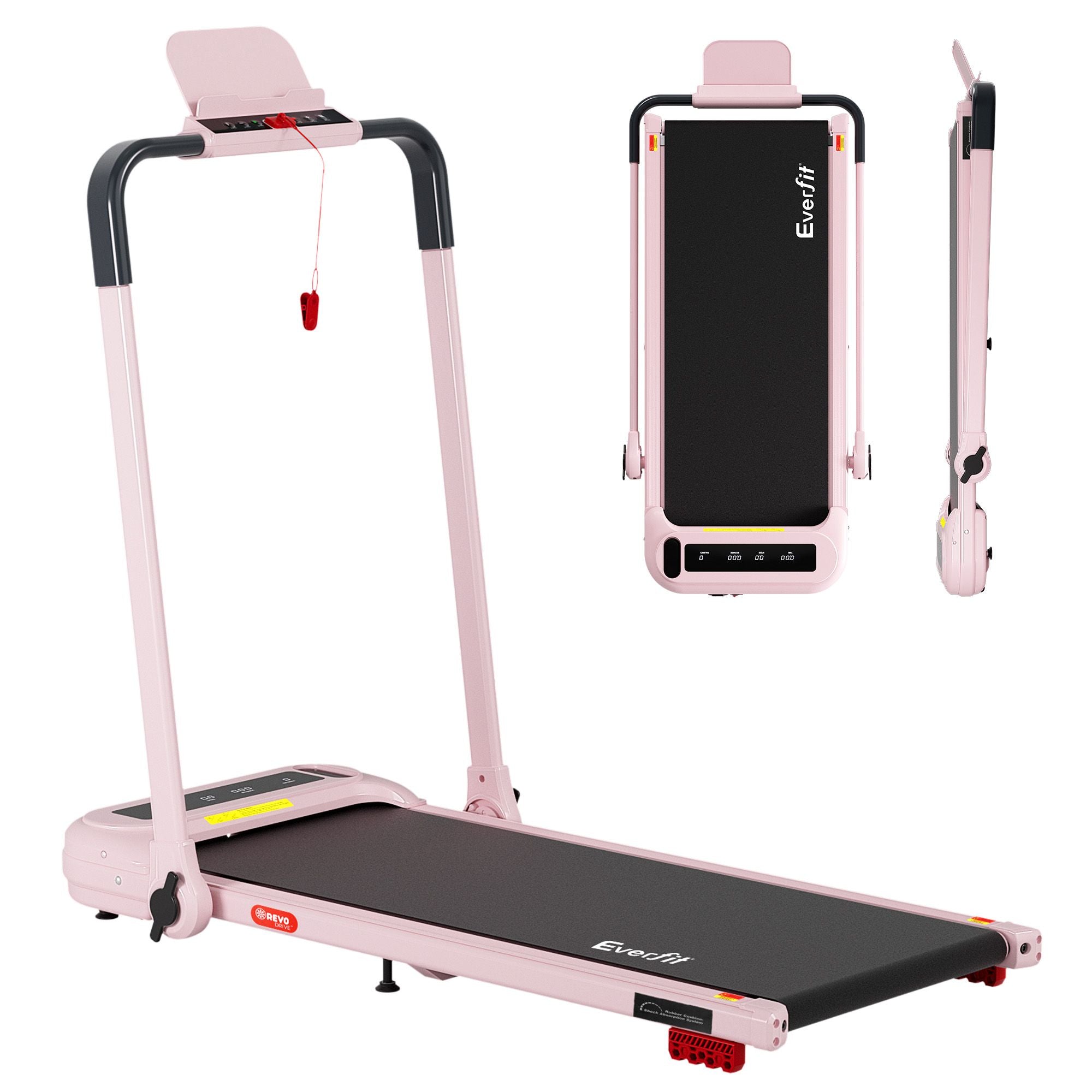 Everfit 3 in 1 Treadmill Electric Walking Pad with Incline Foldable for Home Gym Pink-Sports &amp; Fitness > Exercise, Gym &amp; Fitness > Treadmills-PEROZ Accessories