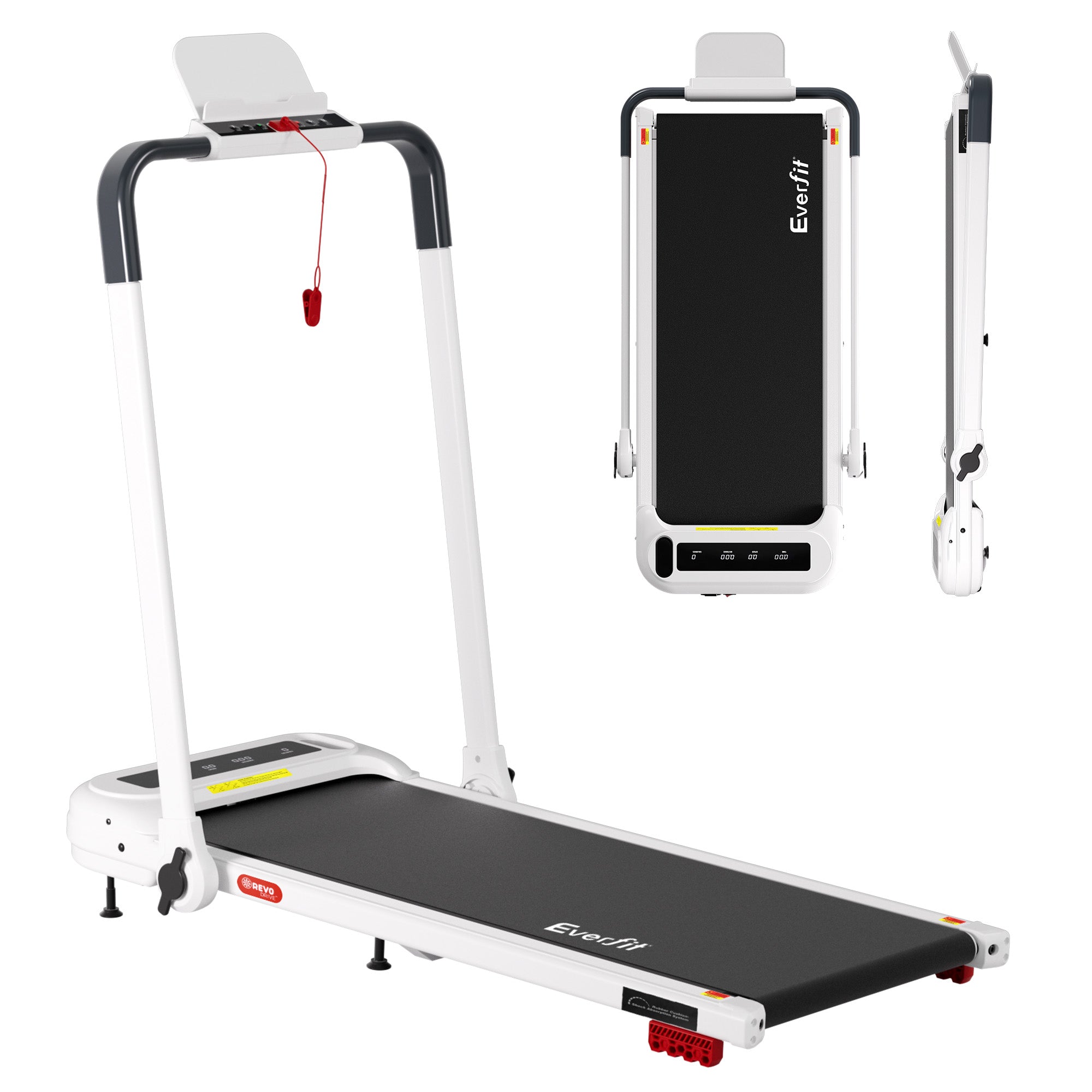 Everfit Treadmill Electric Walking Pad with Incline Foldable for Home Gym White-Sports &amp; Fitness > Exercise, Gym &amp; Fitness > Treadmills-PEROZ Accessories