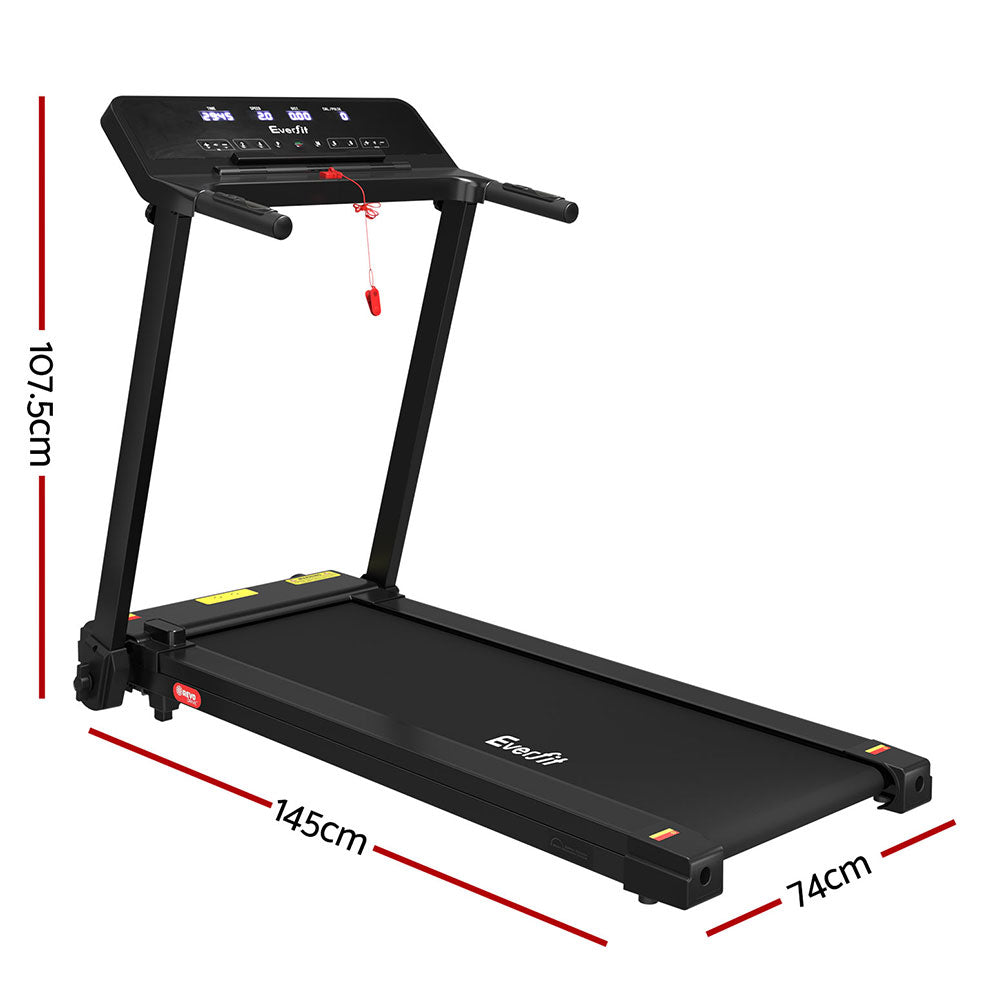 Everfit Treadmill Electric Home Gym Fitness Exercise Knob Foldable 420mm Black-Sports &amp; Fitness &gt; Exercise, Gym &amp; Fitness &gt; Treadmills-PEROZ Accessories