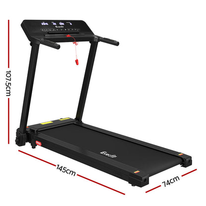 Everfit Treadmill Electric Home Gym Fitness Exercise Knob Foldable 420mm Black-Sports &amp; Fitness &gt; Exercise, Gym &amp; Fitness &gt; Treadmills-PEROZ Accessories