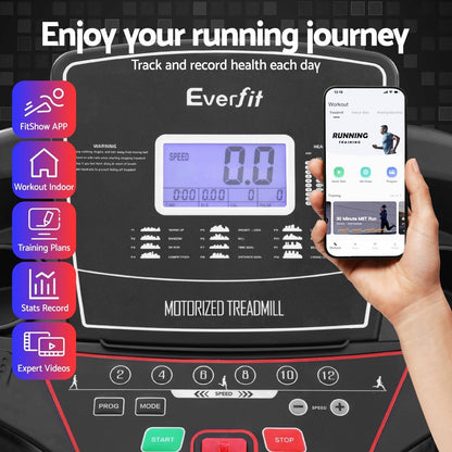 Everfit Treadmill Electric Home Gym Fitness Exercise Machine w/ Sit Up Bar 420mm-Sports &amp; Fitness > Exercise, Gym &amp; Fitness > Treadmills-PEROZ Accessories