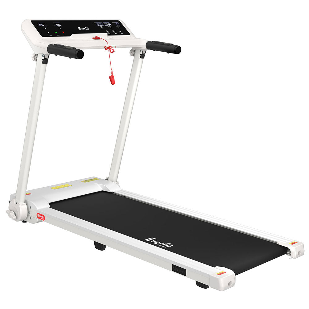 Everfit Treadmill Electric Home Gym Fitness Exercise Knob Foldable 450mm White-Sports &amp; Fitness &gt; Exercise, Gym &amp; Fitness &gt; Treadmills-PEROZ Accessories