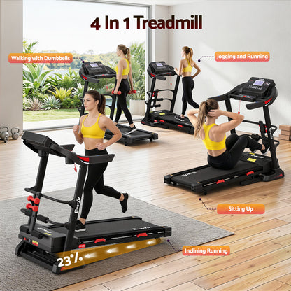 Everfit Treadmill Electric Home Gym Fitness Exercise Machine w/ Sit Up Bar 450mm-Sports &amp; Fitness > Exercise, Gym &amp; Fitness > Treadmills-PEROZ Accessories
