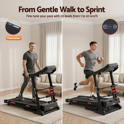 Everfit Treadmill Electric Home Gym Fitness Exercise Machine w/ Sit Up Bar 450mm-Sports &amp; Fitness > Exercise, Gym &amp; Fitness > Treadmills-PEROZ Accessories