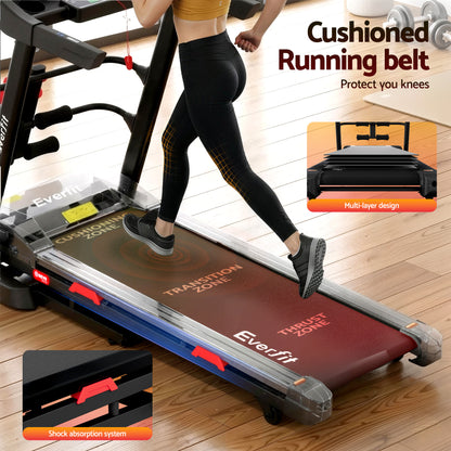 Everfit Treadmill Electric Home Gym Fitness Exercise Machine w/ Sit Up Bar 450mm-Sports &amp; Fitness > Exercise, Gym &amp; Fitness > Treadmills-PEROZ Accessories