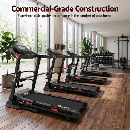 Everfit Treadmill Electric Home Gym Fitness Exercise Machine w/ Sit Up Bar 450mm-Sports &amp; Fitness > Exercise, Gym &amp; Fitness > Treadmills-PEROZ Accessories