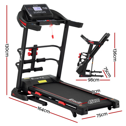 Everfit Treadmill Electric Home Gym Fitness Exercise Machine w/ Sit Up Bar 450mm-Sports &amp; Fitness > Exercise, Gym &amp; Fitness > Treadmills-PEROZ Accessories