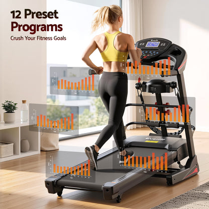 Everfit Treadmill Electric Home Gym Fitness Exercise Machine w/ Massager 480mm-Sports &amp; Fitness > Exercise, Gym &amp; Fitness > Treadmills-PEROZ Accessories