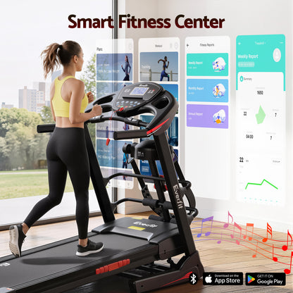 Everfit Treadmill Electric Home Gym Fitness Exercise Machine w/ Massager 480mm-Sports &amp; Fitness > Exercise, Gym &amp; Fitness > Treadmills-PEROZ Accessories