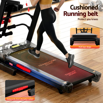 Everfit Treadmill Electric Home Gym Fitness Exercise Machine w/ Massager 480mm-Sports &amp; Fitness > Exercise, Gym &amp; Fitness > Treadmills-PEROZ Accessories