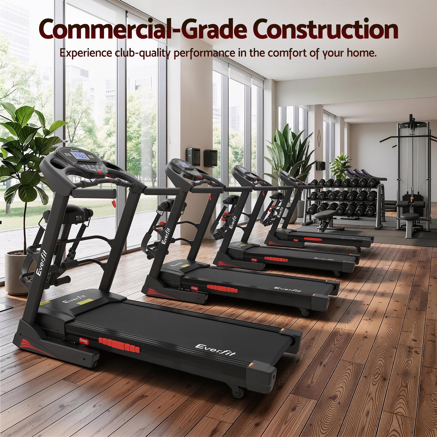 Everfit Treadmill Electric Home Gym Fitness Exercise Machine w/ Massager 480mm-Sports &amp; Fitness > Exercise, Gym &amp; Fitness > Treadmills-PEROZ Accessories