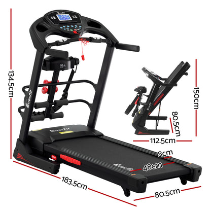 Everfit Treadmill Electric Home Gym Fitness Exercise Machine w/ Massager 480mm-Sports &amp; Fitness > Exercise, Gym &amp; Fitness > Treadmills-PEROZ Accessories