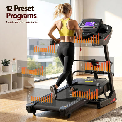 Everfit Treadmill Electric Home Gym Fitness Exercise Machine w/ Sit Up Bar 480mm-Sports &amp; Fitness > Exercise, Gym &amp; Fitness > Treadmills-PEROZ Accessories