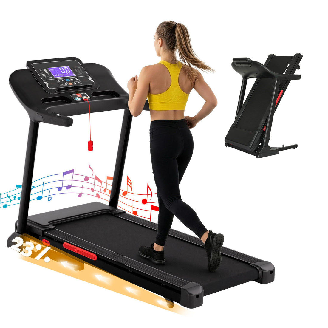 Everfit Treadmill Electric Auto Incline Home Gym Fitness Exercise Machine 520mm-Sports &amp; Fitness > Exercise, Gym &amp; Fitness > Exercise Bikes-PEROZ Accessories