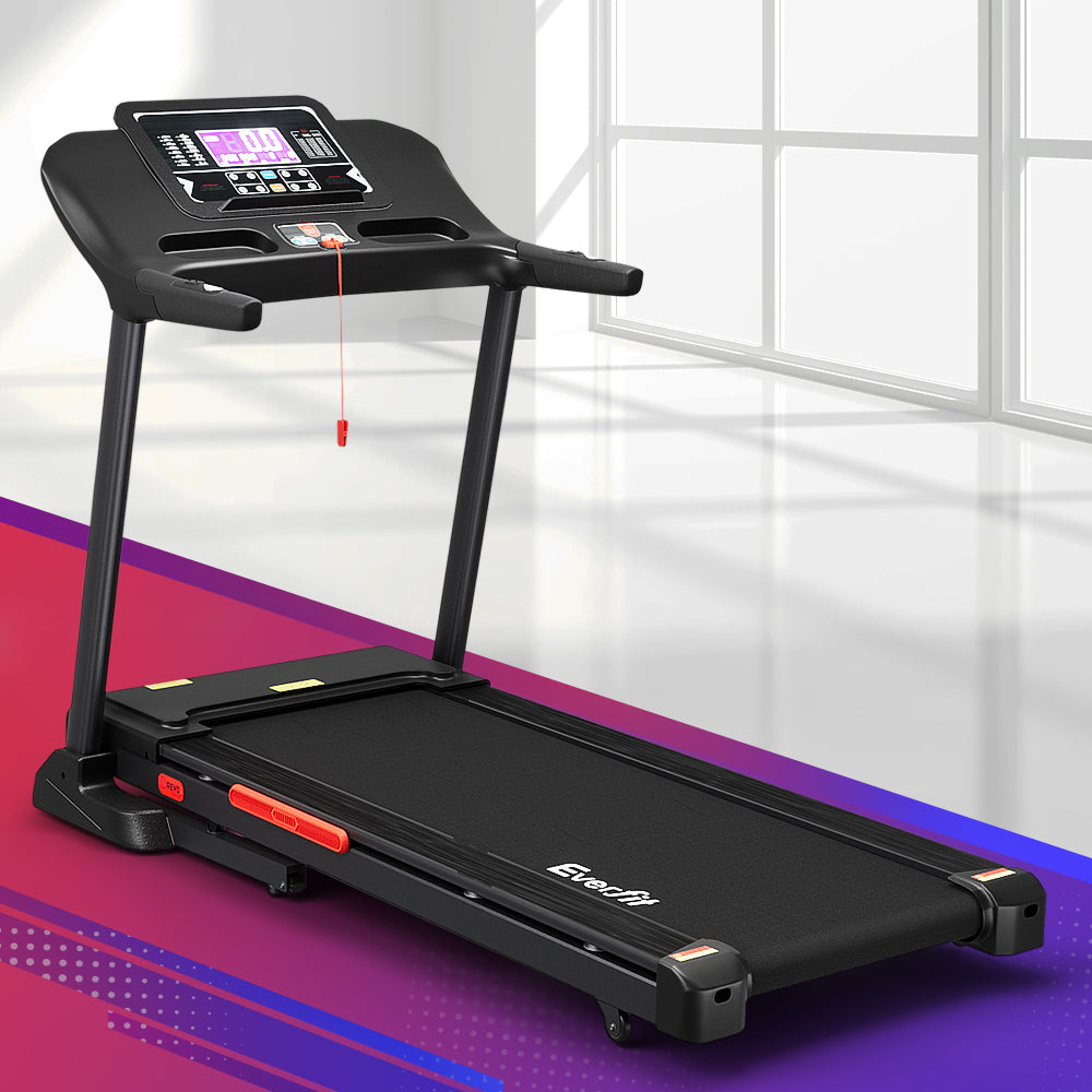 Everfit Treadmill Electric Auto Incline Home Gym Fitness Exercise Machine 520mm-Sports &amp; Fitness &gt; Exercise, Gym &amp; Fitness &gt; Exercise Bikes-PEROZ Accessories