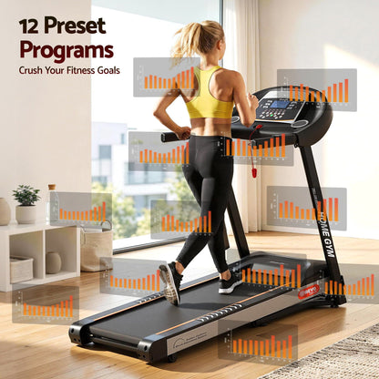 Everfit Treadmill Electric Auto Incline Home Gym Fitness Exercise Machine 450mm-Sports &amp; Fitness > Fitness Accessories-PEROZ Accessories