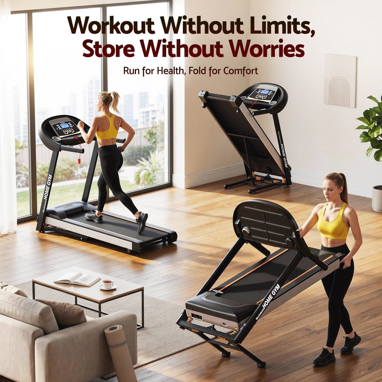 Everfit Treadmill Electric Auto Incline Home Gym Fitness Exercise Machine 450mm-Sports &amp; Fitness > Fitness Accessories-PEROZ Accessories