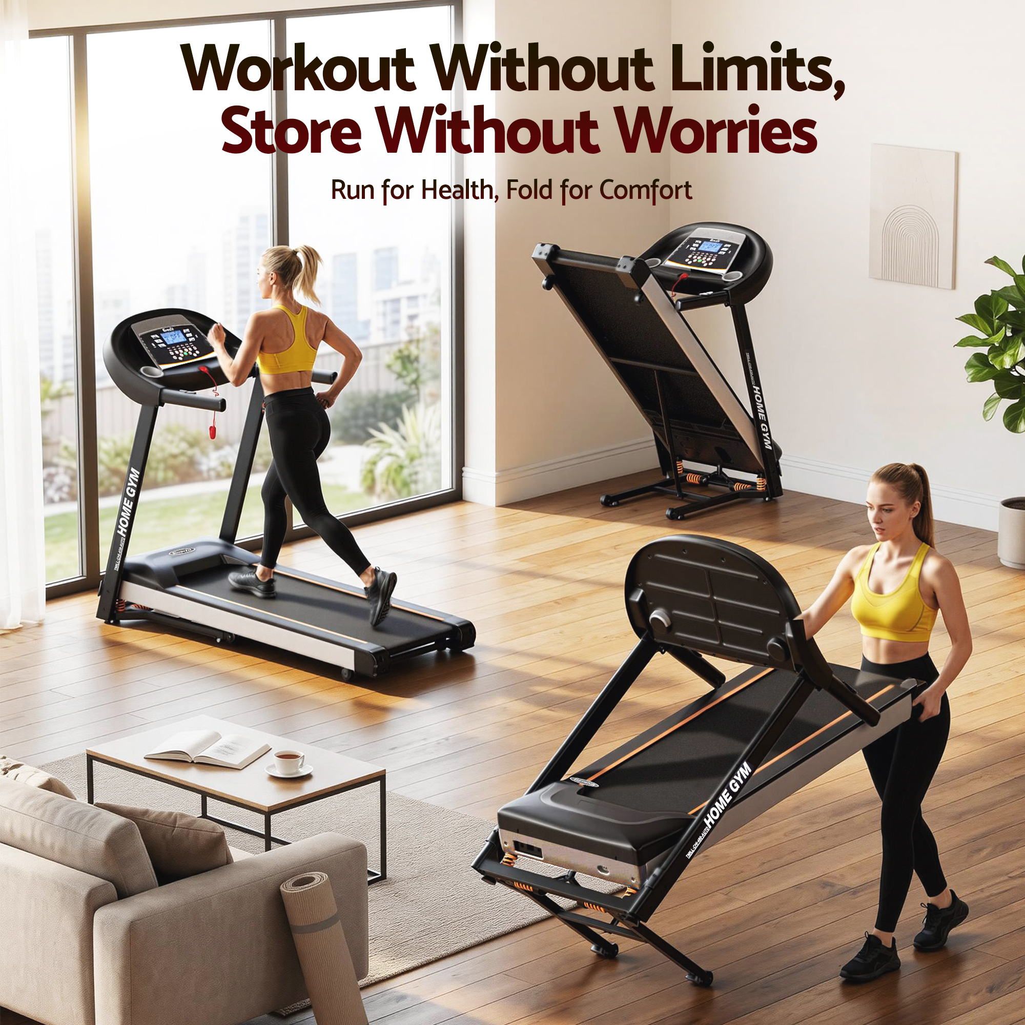 Everfit Treadmill Electric Auto Incline Home Gym Fitness Exercise Machine 450mm-Sports &amp; Fitness > Fitness Accessories-PEROZ Accessories