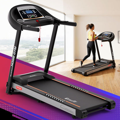 Everfit Treadmill Electric Auto Incline Home Gym Fitness Exercise Machine 450mm-Sports &amp; Fitness > Fitness Accessories-PEROZ Accessories