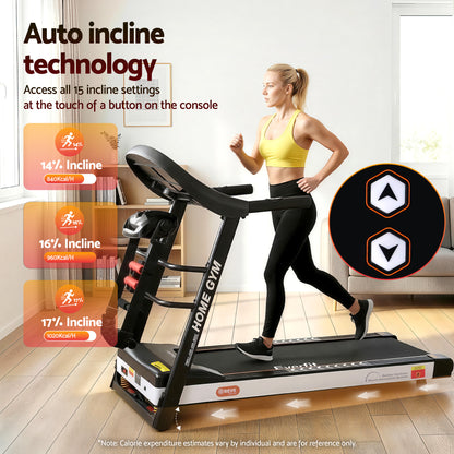 Everfit Treadmill Electric Home Gym Fitness Exercise Machine w/ Massager 450mm-Sports &amp; Fitness > Fitness Accessories-PEROZ Accessories