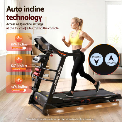Everfit Treadmill Electric Home Gym Fitness Exercise Machine w/ Massager 480mm-Sports &amp; Fitness > Fitness Accessories-PEROZ Accessories