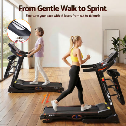 Everfit Treadmill Electric Home Gym Fitness Exercise Machine w/ Massager 480mm-Sports &amp; Fitness > Fitness Accessories-PEROZ Accessories