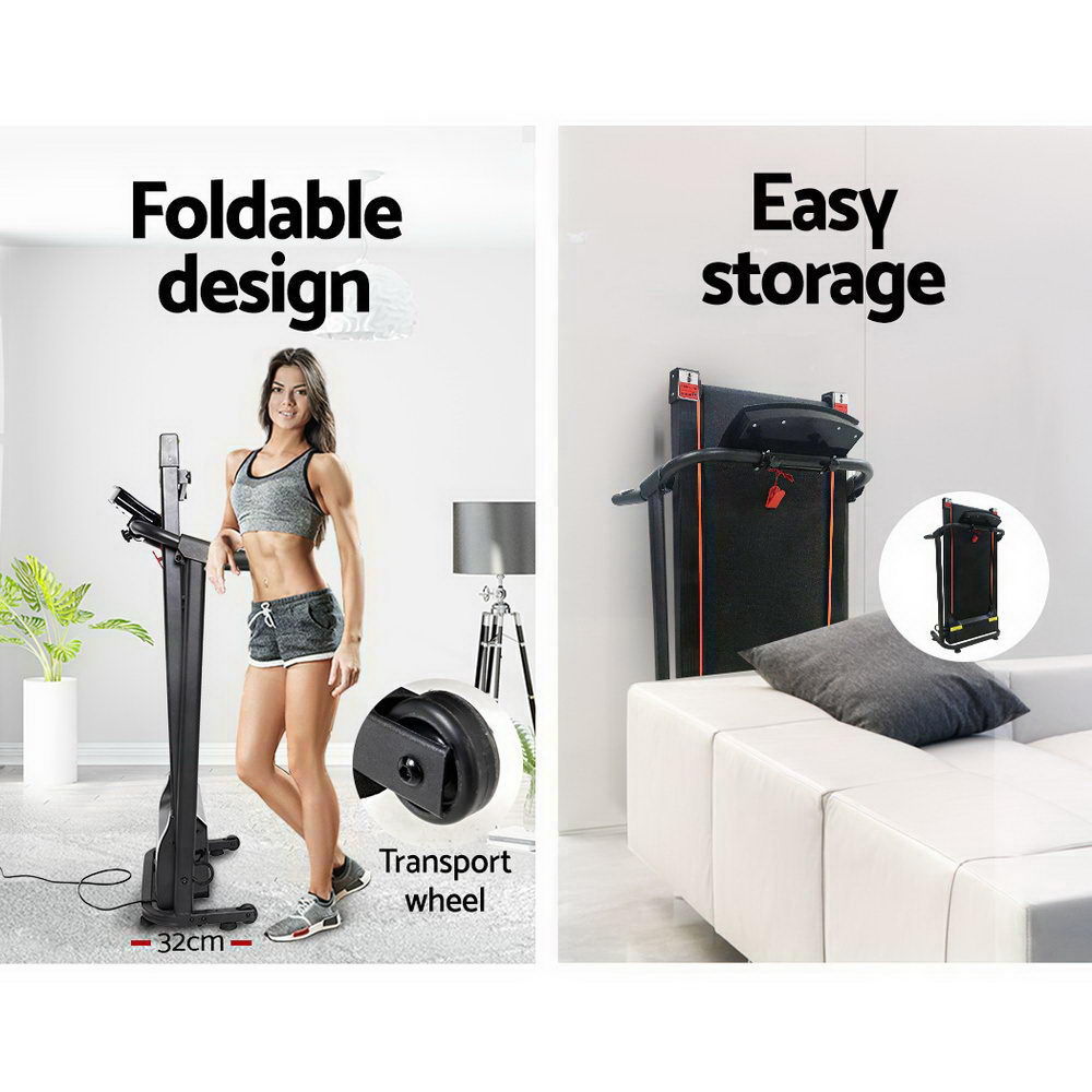 Everfit Treadmill Electric Home Gym Fitness Exercise Machine Foldable 370mm-Sports &amp; Fitness &gt; Fitness Accessories-PEROZ Accessories