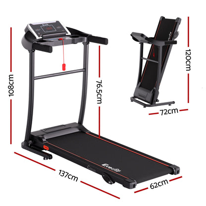 Everfit Treadmill Electric Home Gym Fitness Exercise Machine Incline 400mm-Sports &amp; Fitness > Fitness Accessories-PEROZ Accessories