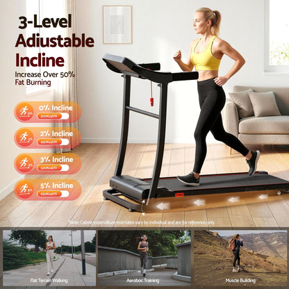 Everfit Treadmill Electric Home Gym Fitness Exercise Machine Incline 400mm-Sports &amp; Fitness > Fitness Accessories-PEROZ Accessories