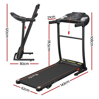 Everfit Treadmill Electric Home Gym Fitness Exercise Equipment Incline 400mm-Sports &amp; Fitness &gt; Fitness Accessories-PEROZ Accessories