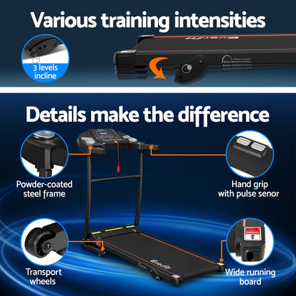 Everfit Treadmill Electric Home Gym Fitness Exercise Equipment Incline 400mm-Sports &amp; Fitness &gt; Fitness Accessories-PEROZ Accessories