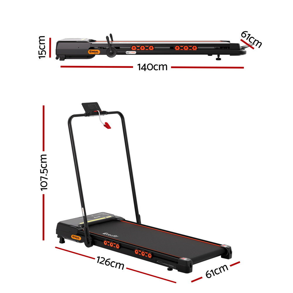 Everfit Treadmill Electric Walking Pad Auto Incline Foldable for Home Gym Black-Sports &amp; Fitness &gt; Exercise, Gym &amp; Fitness &gt; Treadmills-PEROZ Accessories