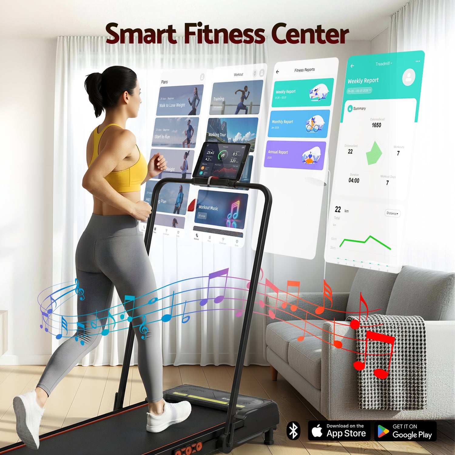 Everfit Treadmill Electric Walking Pad Auto Incline Foldable for Home Gym Black-Sports &amp; Fitness > Exercise, Gym &amp; Fitness > Treadmills-PEROZ Accessories