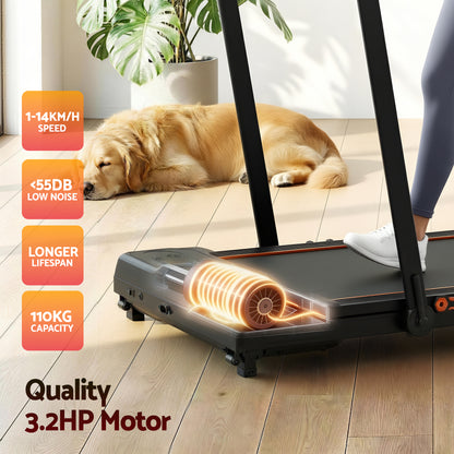 Everfit Treadmill Electric Walking Pad Auto Incline Foldable for Home Gym Black-Sports &amp; Fitness > Exercise, Gym &amp; Fitness > Treadmills-PEROZ Accessories