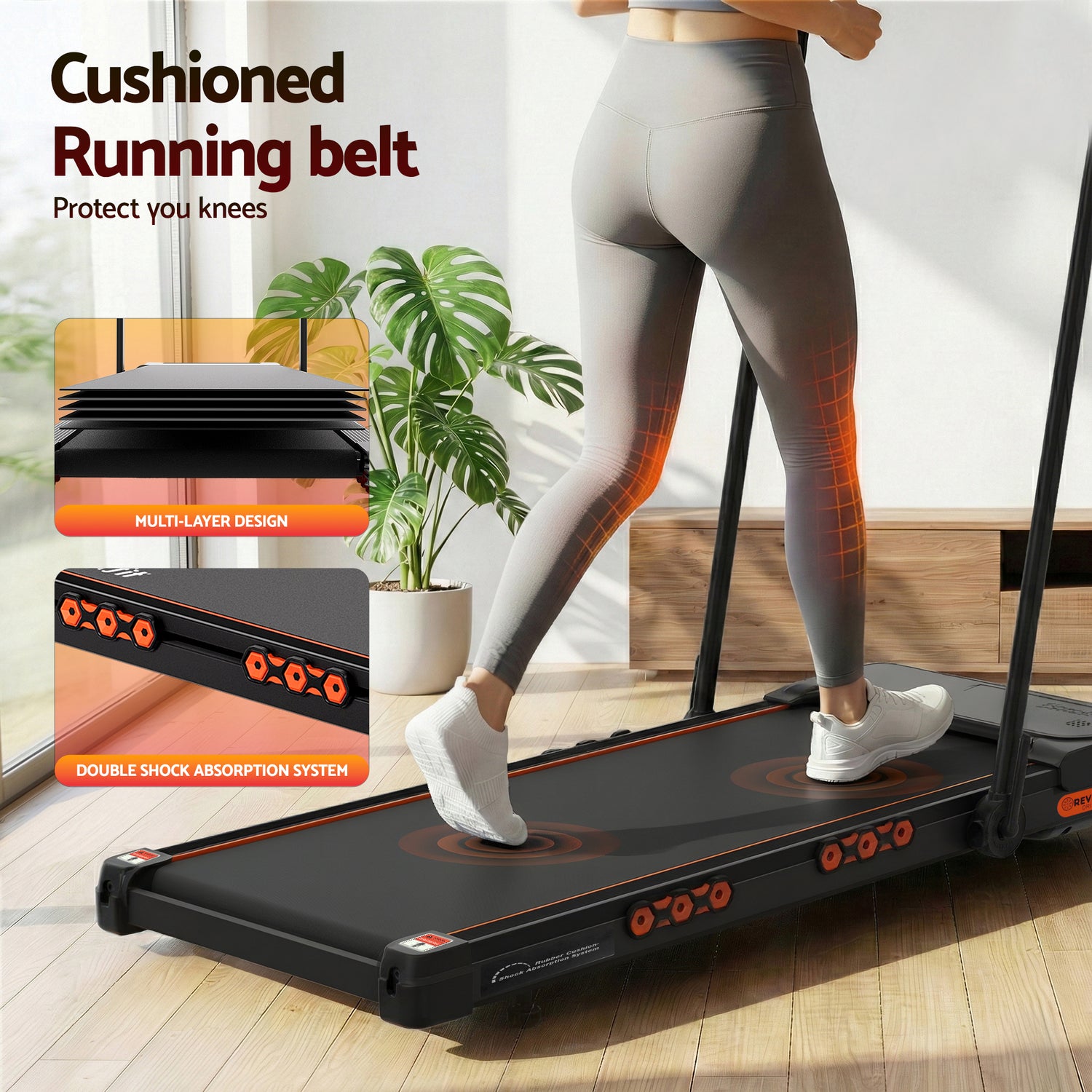 Everfit Treadmill Electric Walking Pad Auto Incline Foldable for Home Gym Black-Sports &amp; Fitness > Exercise, Gym &amp; Fitness > Treadmills-PEROZ Accessories